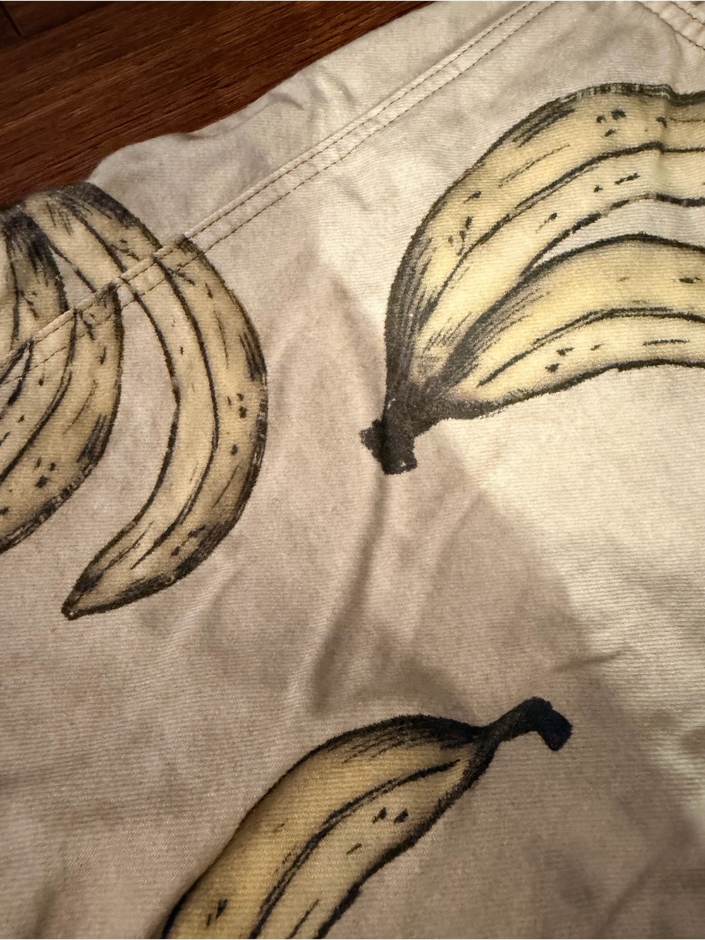 Free People Beige denim banana print flaws - Picture 6 of 13